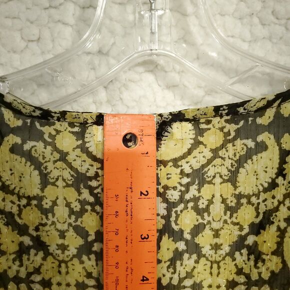 Rose + Olive Bohemian Look 3/4 Sleeves Flowy Shimmer Size L - Picture 16 of 16
